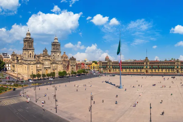 Imagen del zocalo  de CDMX