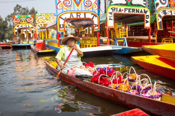 Imagen de paseo en trajinera en xochimilco de CDMX
